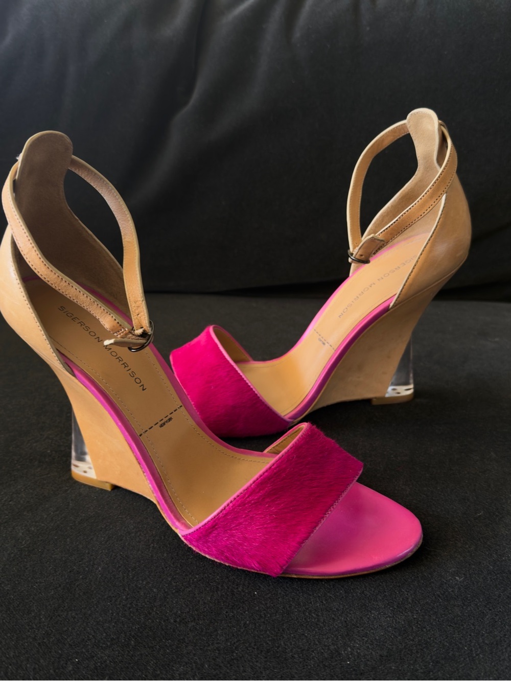 Sigerson Morrison Pink/Fuchsia Dali 115mm (4.5 in) Wedge Heels Size US10
